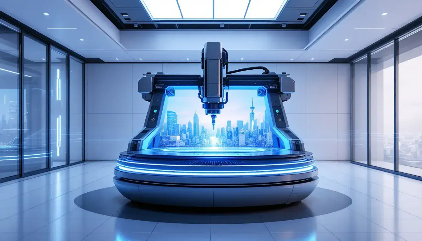 An innovative 4 axis CNC machine showcasing future trends.