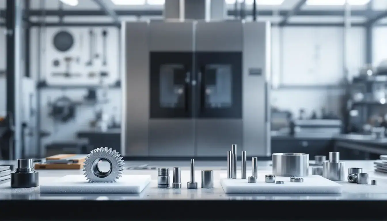 An industrial setting showcasing applications of RMS surface finish in manufacturing.