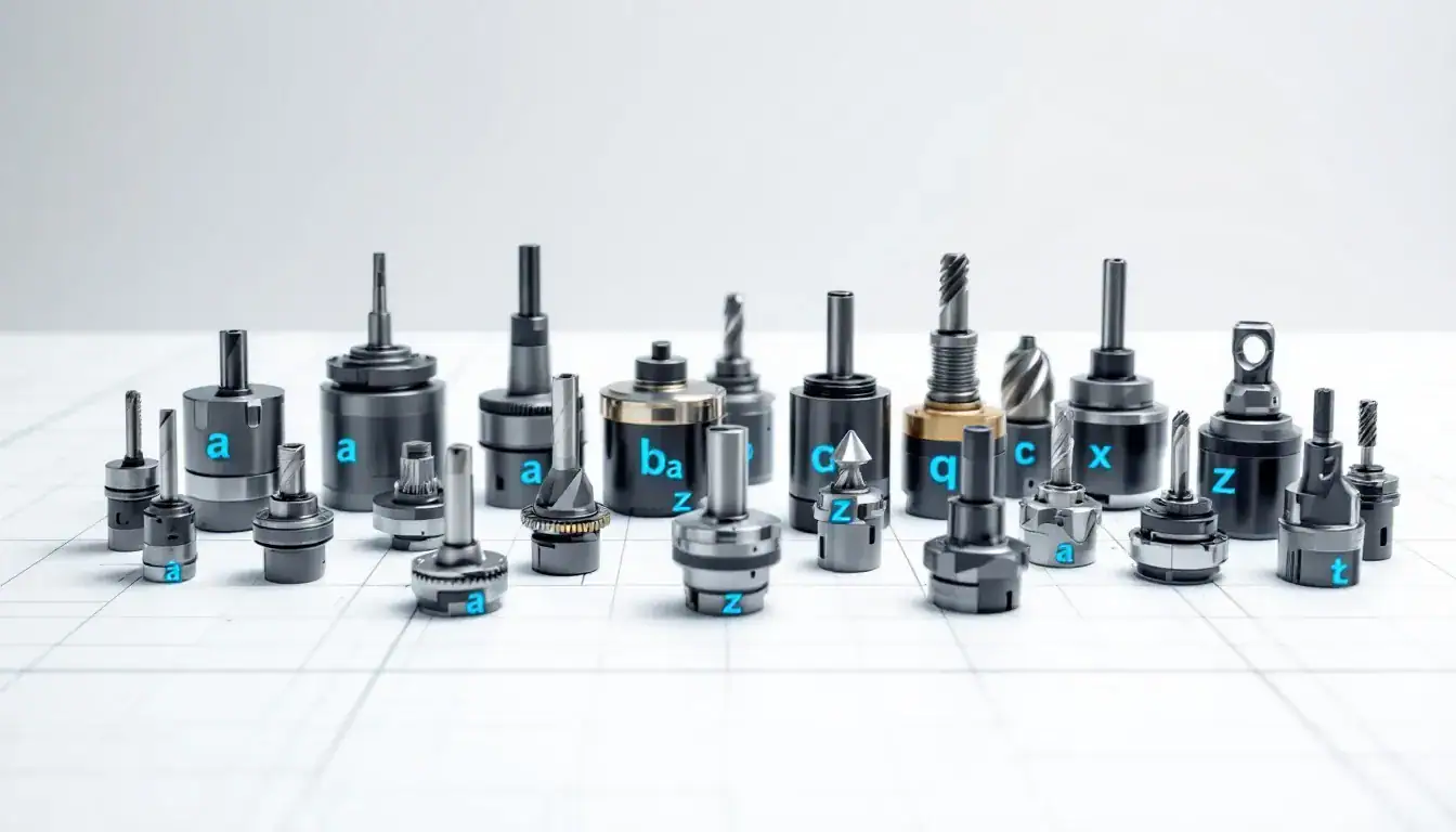 Spindles and cutting tools used in CNC machining.