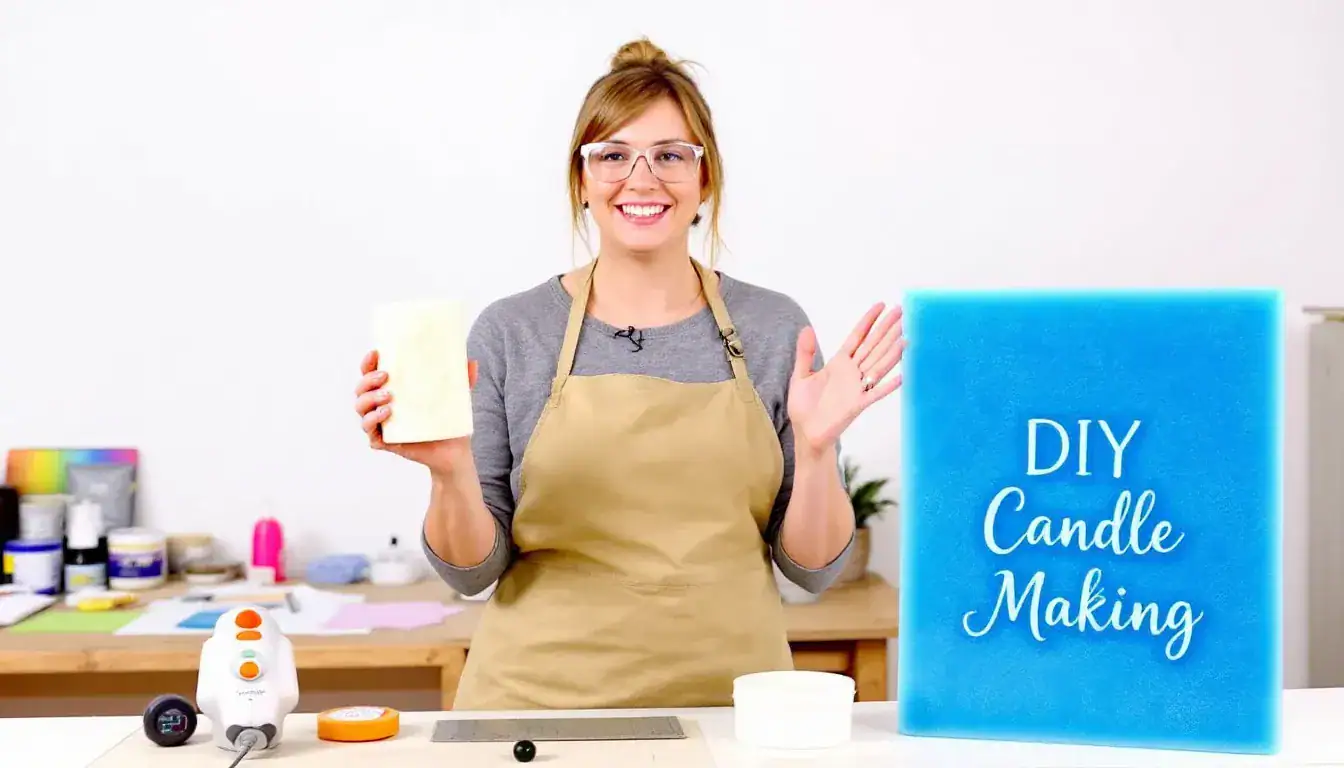 A person showcasing the benefits of homemade silicone molds with finished products.