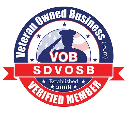 Verified SDVOSB veteran-owned business member badge
