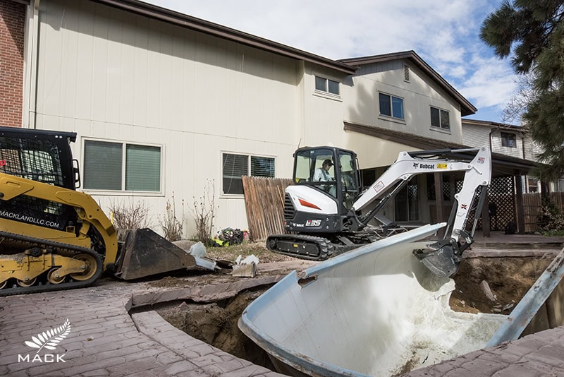 Mack Land LLC - Aurora, Colorado Fiberglass Shell Pool Removal