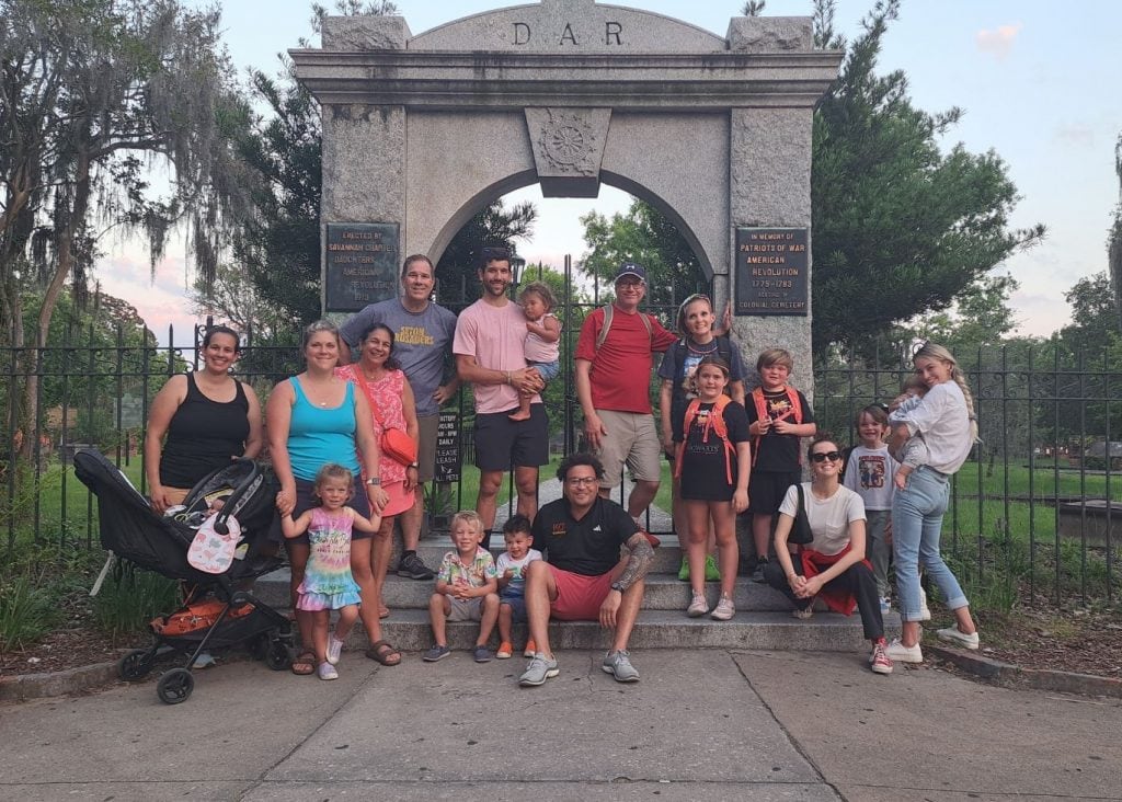 Having fun on the Fraidy Cat haunted history tour in savannah
