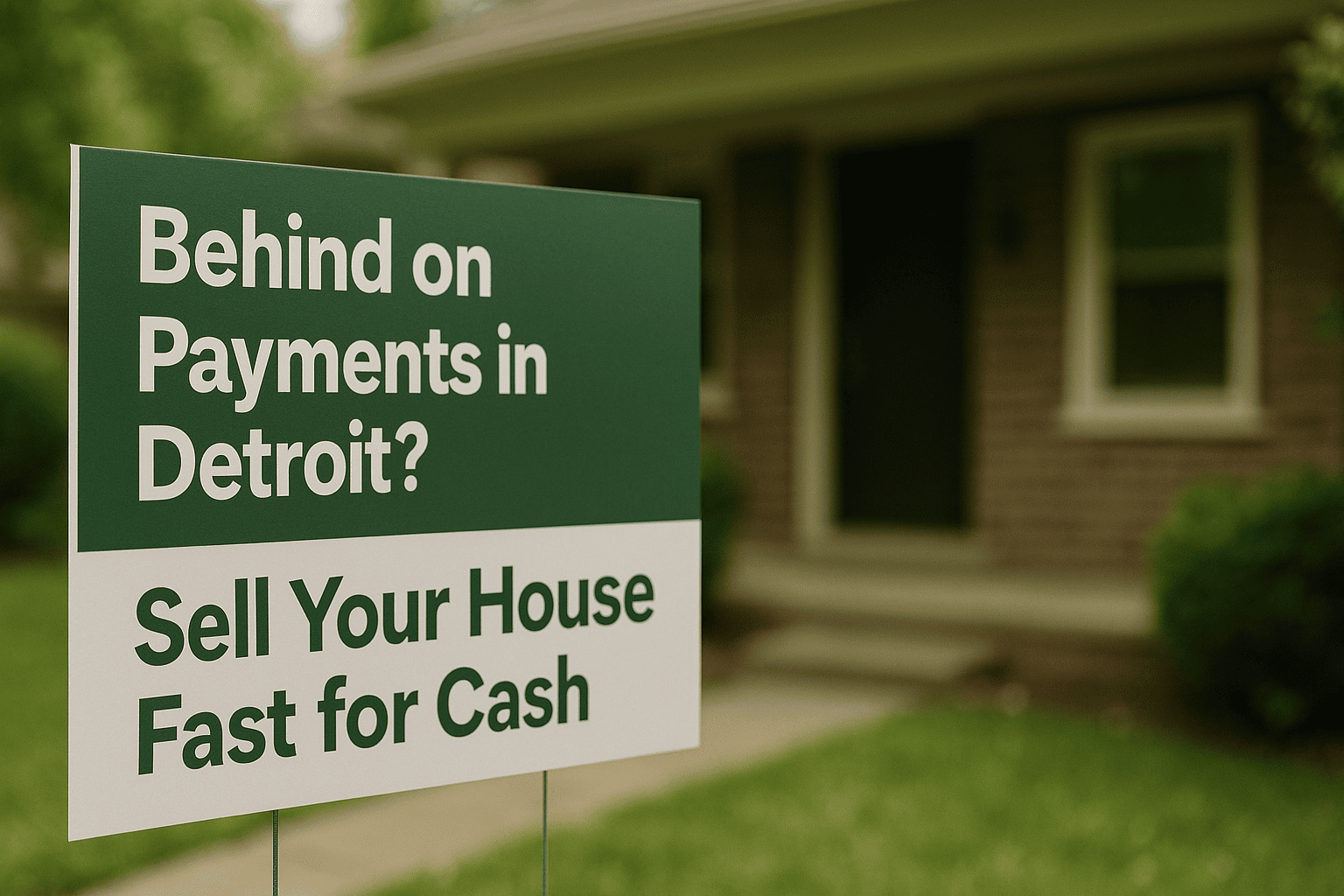 Behind on Payments in Detroit? Sell Your House Fast for Cash