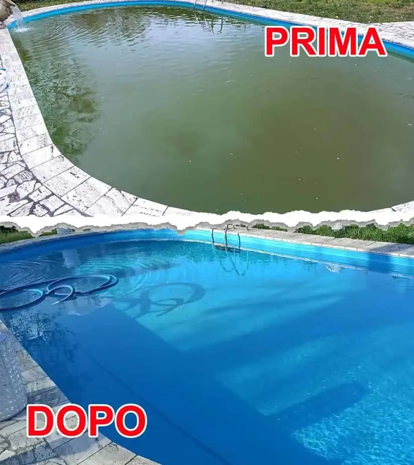 acqua verde piscina