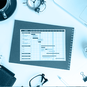 Gantt chart icon for school reports in mazaya schoolna system