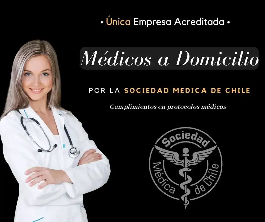 Sello de acreditación y respaldo clínico de Médicos a Domicilio en Chile