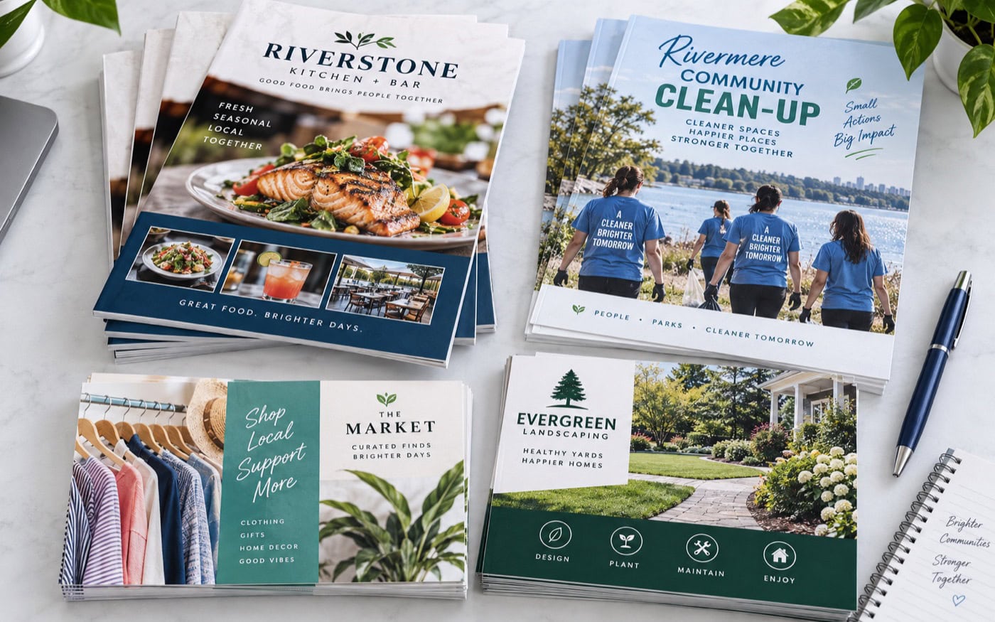 Natural customer flyer orders for several local businesses