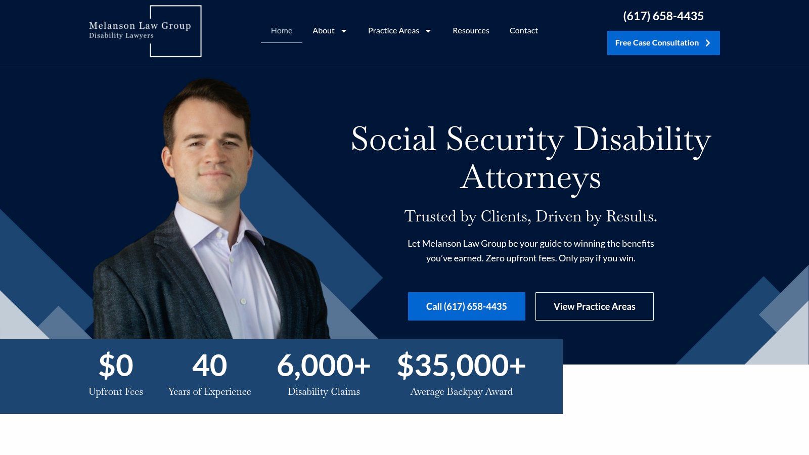 Screenshot from https://www.melansonlawgroup.com