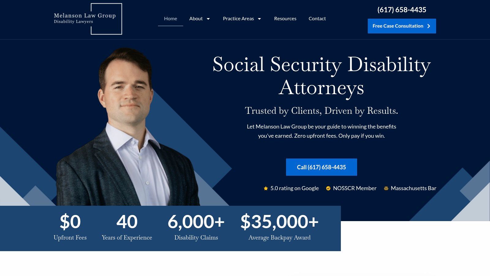 Screenshot from https://www.melansonlawgroup.com