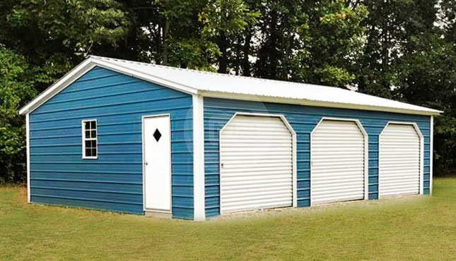 22x31 Three Car Side Entry Garage