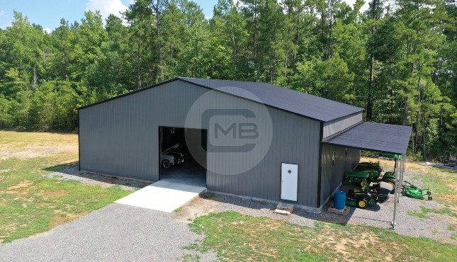 60x51x14 Garage with Lean To