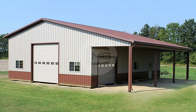48×40 Lean-to Garage