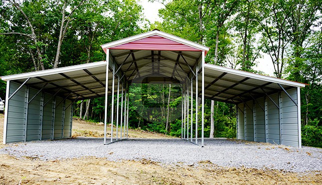 36x25 Drop Down Steel Barn