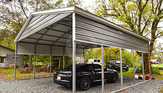 24×26 Vertical Roof Metal Carport