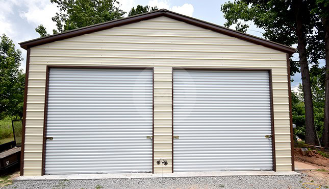 26×36 Two Car Metal Garage