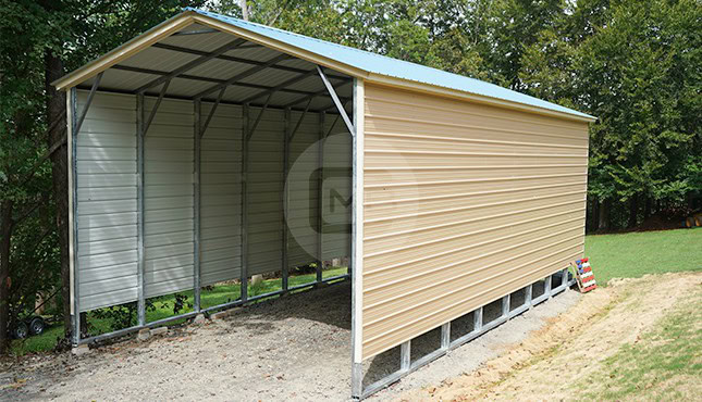 18×41 Vertical Roof RV Carport