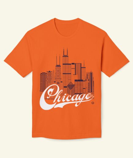 Chicago Skyline Campus Colors T-Shirt – College-Inspired Cityscape Tee (Multiple Colorways)