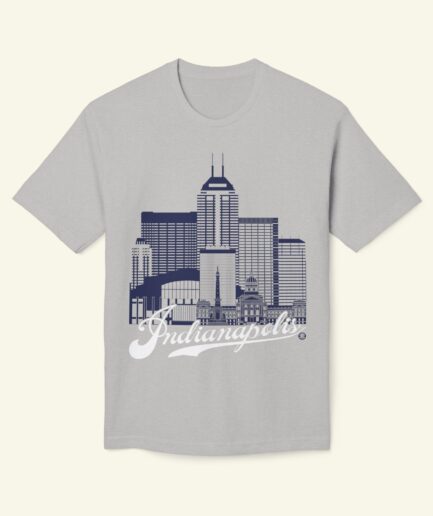Indianapolis Skyline T-Shirt – College Colors Edition | Indy Campus Pride Tee