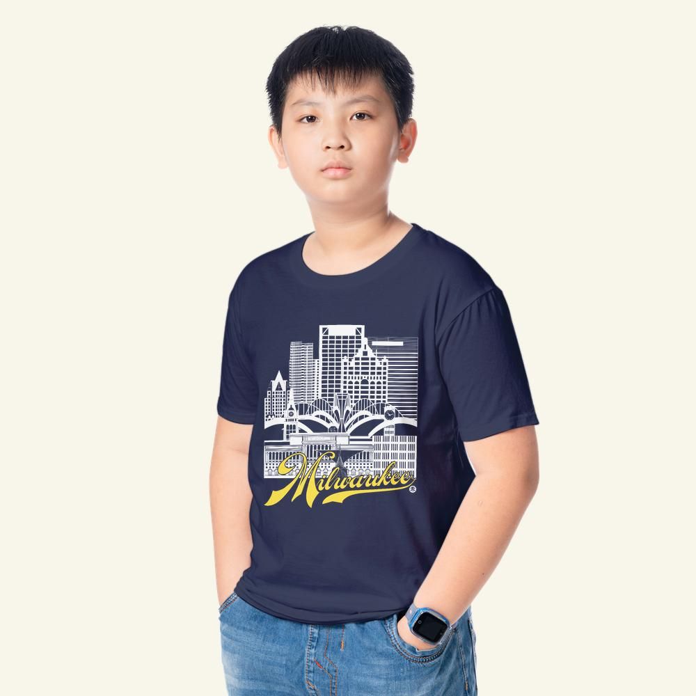 Milwaukee Skyline Youth T-Shirt – Brew City Fan Edition Kids Tees