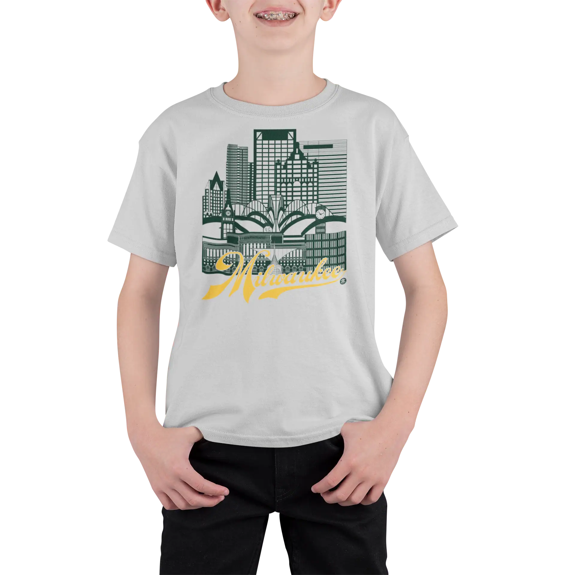 Milwaukee Skyline Youth T-Shirt – Brew City Fan Edition | Sports Colors Kids Tee