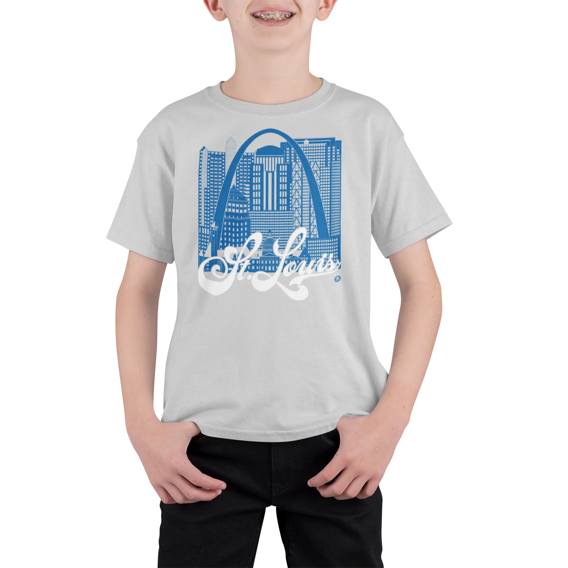 St. Louis Skyline Youth T-Shirt – Campus Pride Edition | College Colors Kids Tee