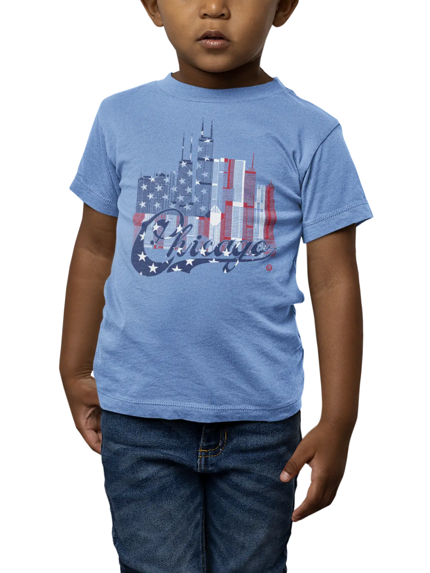 Chicago Skyline Toddler T-Shirt — Flag Edition
