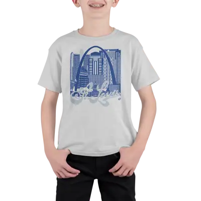 St. Louis Skyline Youth T-Shirt – Gateway City Fan Edition | Sports Colors Tee