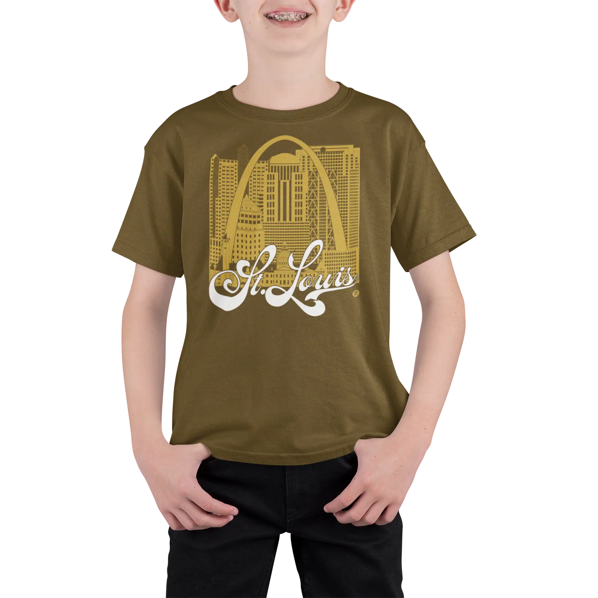 St. Louis Skyline Youth T-Shirt – Campus Pride Edition | College Colors Kids Tee