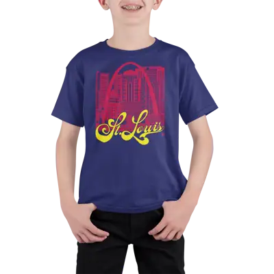 St. Louis Skyline Youth T-Shirt – Gateway City Fan Edition | Sports Colors Tee