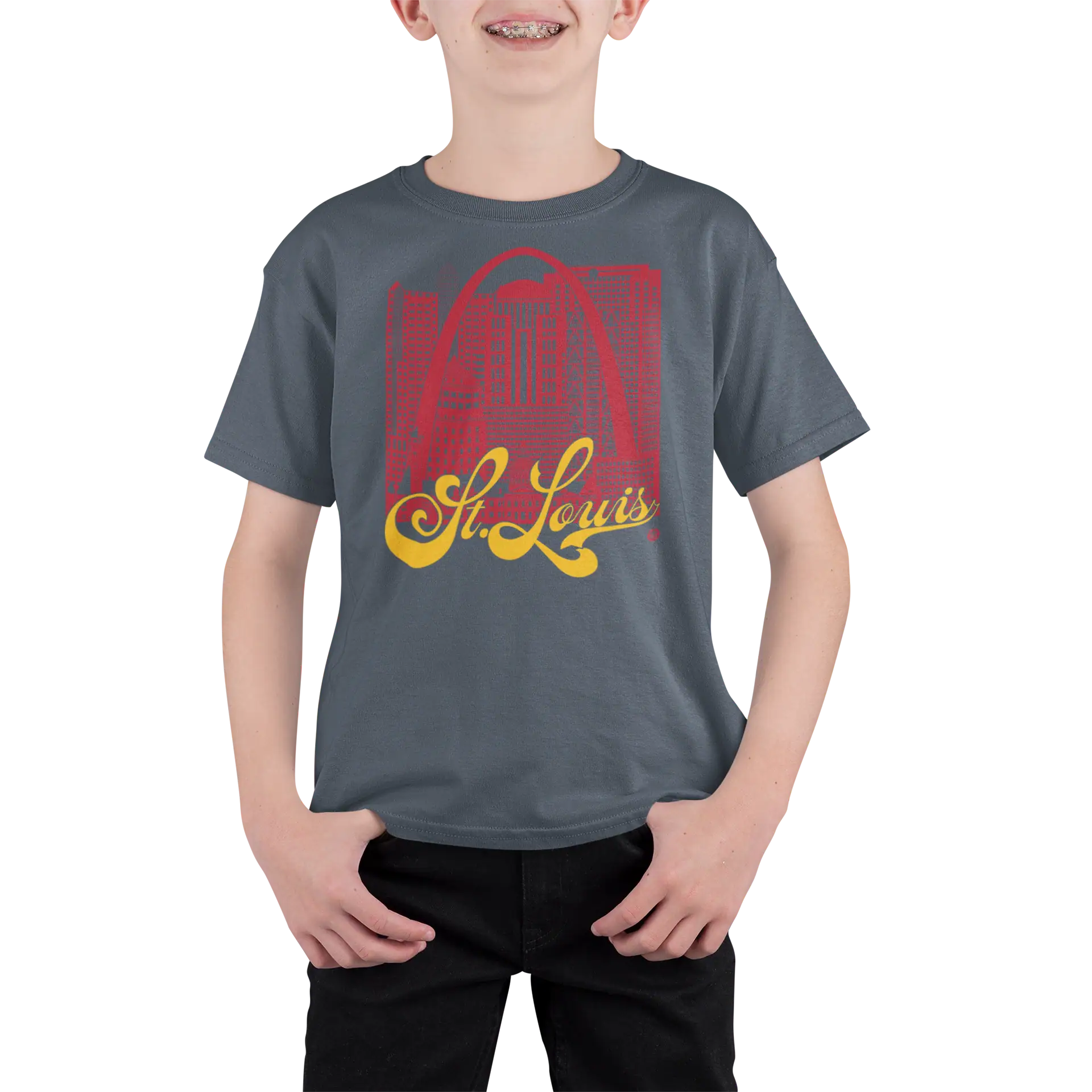 St. Louis Skyline Youth T-Shirt – Campus Pride Edition | College Colors Kids Tee
