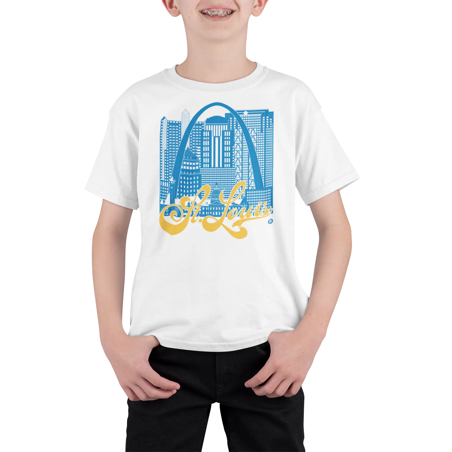 St. Louis Skyline Youth T-Shirt – Gateway City Fan Edition | Sports Colors Tee