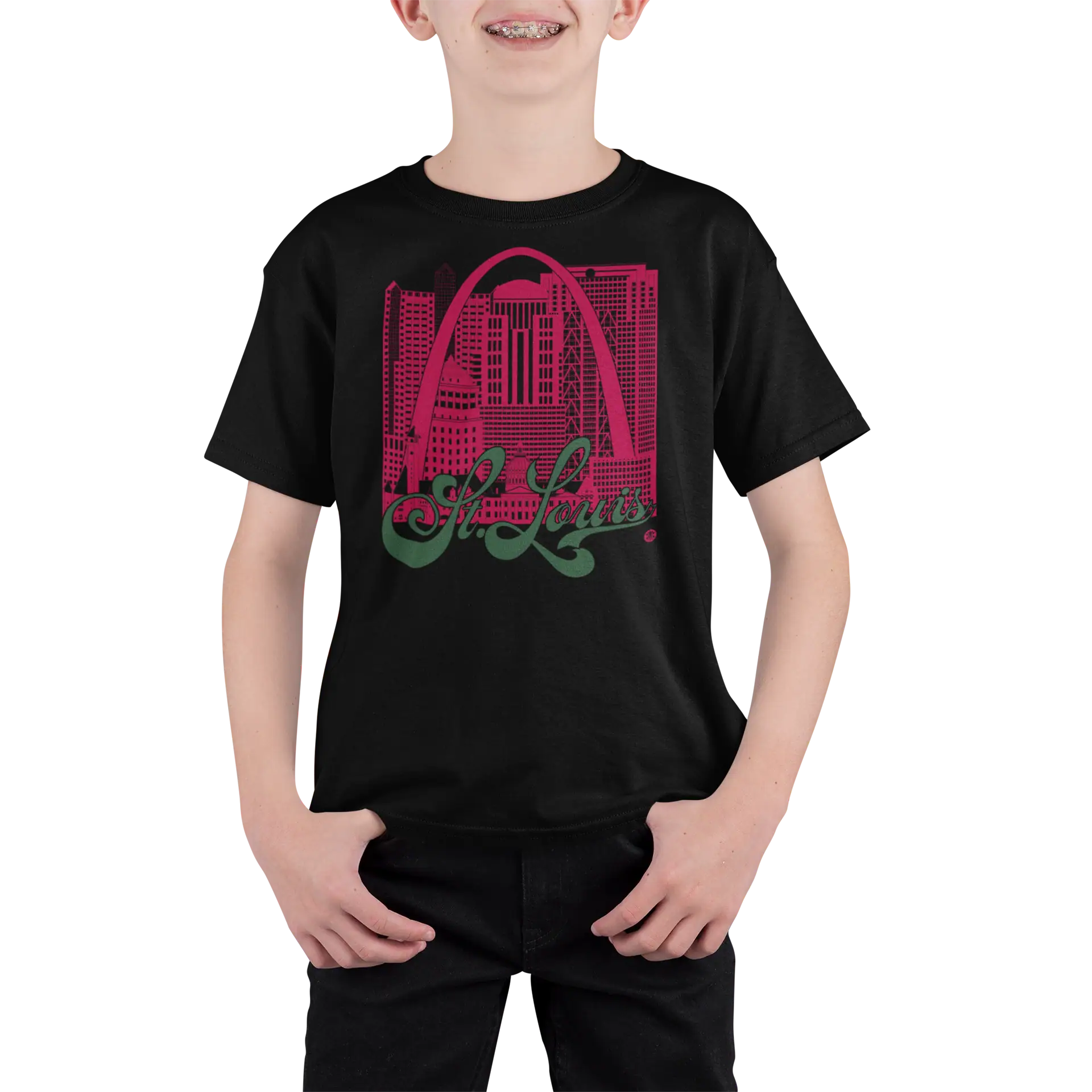 St. Louis Skyline Youth T-Shirt – Campus Pride Edition | College Colors Kids Tee