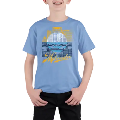 Milwaukee Skyline Youth T-Shirt – People’s Flag Colors Kids Tee