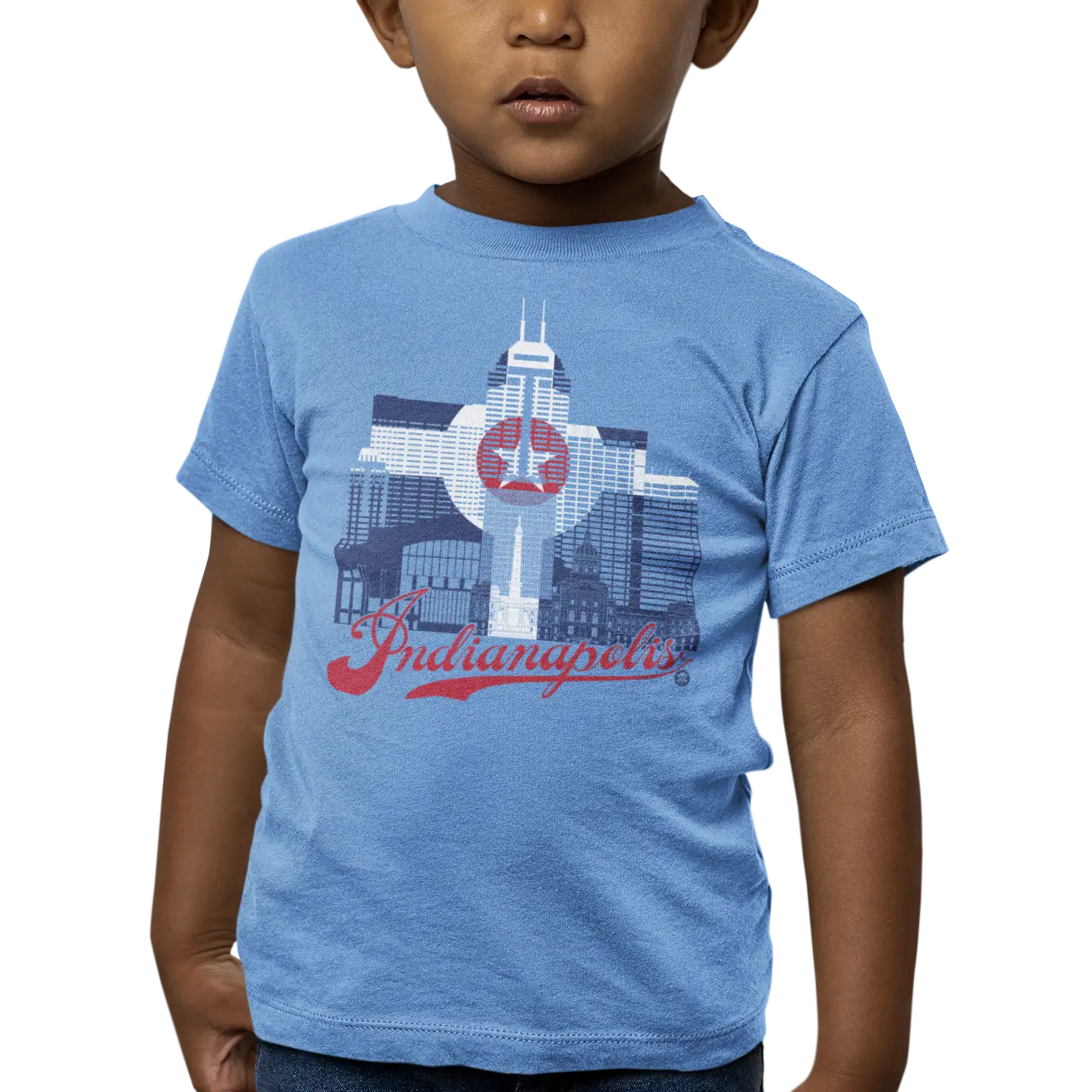 Indianapolis Skyline Toddler T-Shirt – Flag Edition | Made in USA Kids Tee