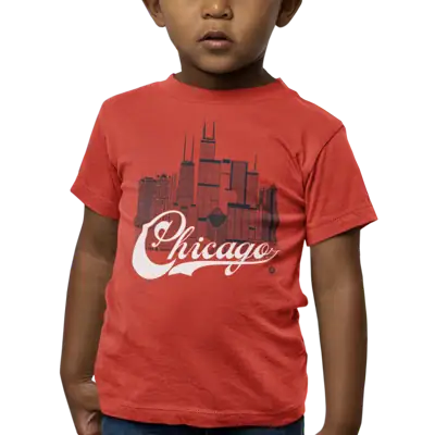 Chicago Skyline Toddler T-Shirt – Chi-Town Fan Edition | Sports Colors Tee