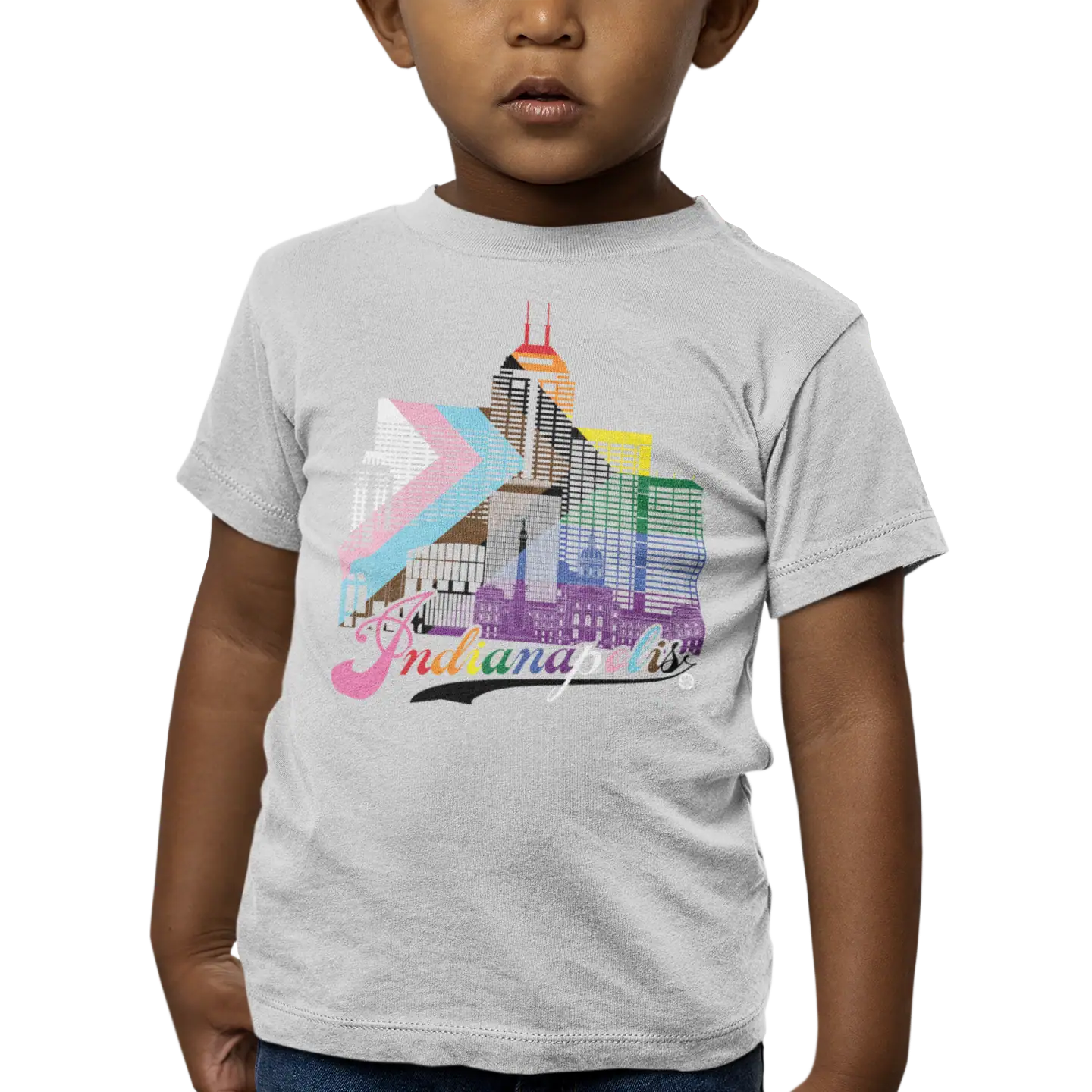 Indianapolis Skyline Toddler T-Shirt – Flag Edition | Made in USA Kids Tee