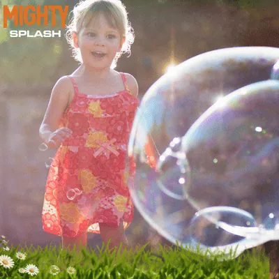 Giant bubble station for children at the Mighty Splash Family Fun Day