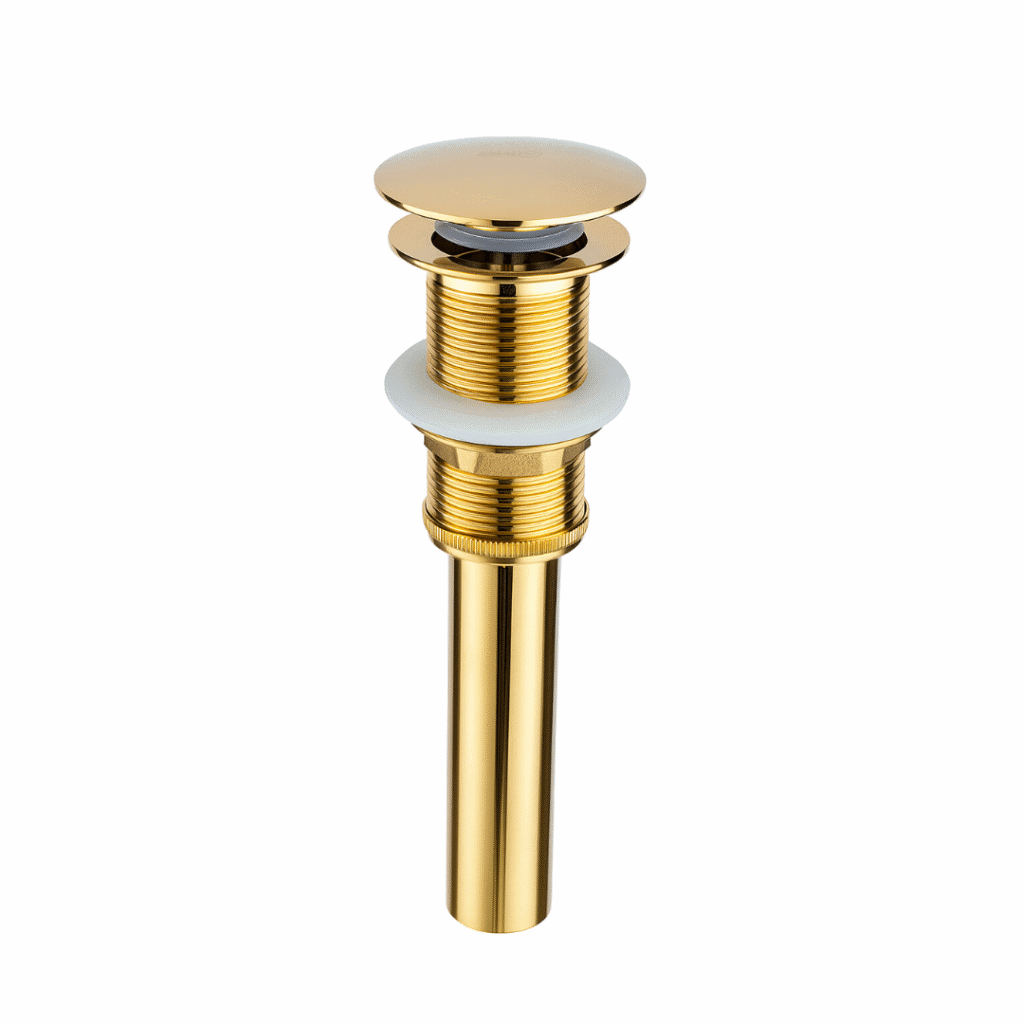 Desagüe Push Dorado para Lavamanos | Elegancia Premium en Baños Modernos