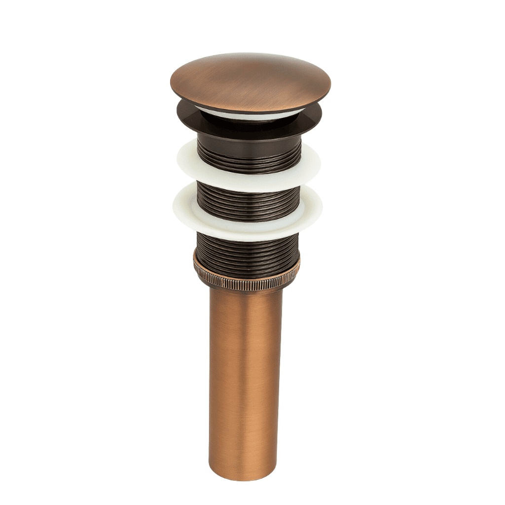 Desagüe Push Cobre para Lavamanos | Estilo Industrial y Elegante