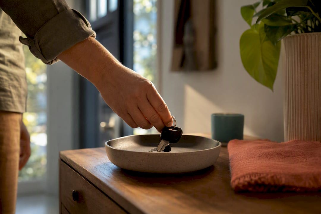 Clés de voiture mises de côté après avoir consommé