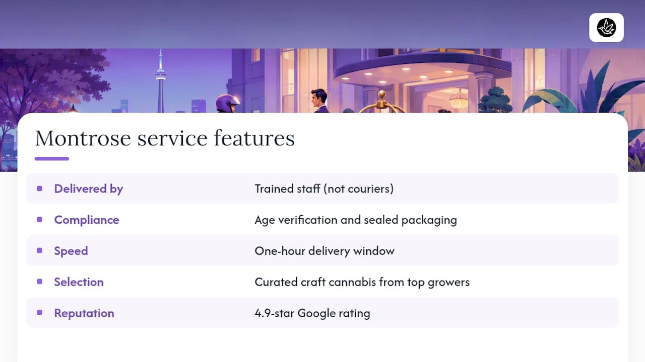 Montrose's approach: fast, compliant delivery for GTA travellers — overview diagram