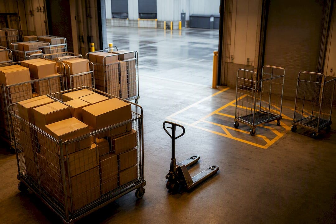 Parcels waiting during courier capacity disruption