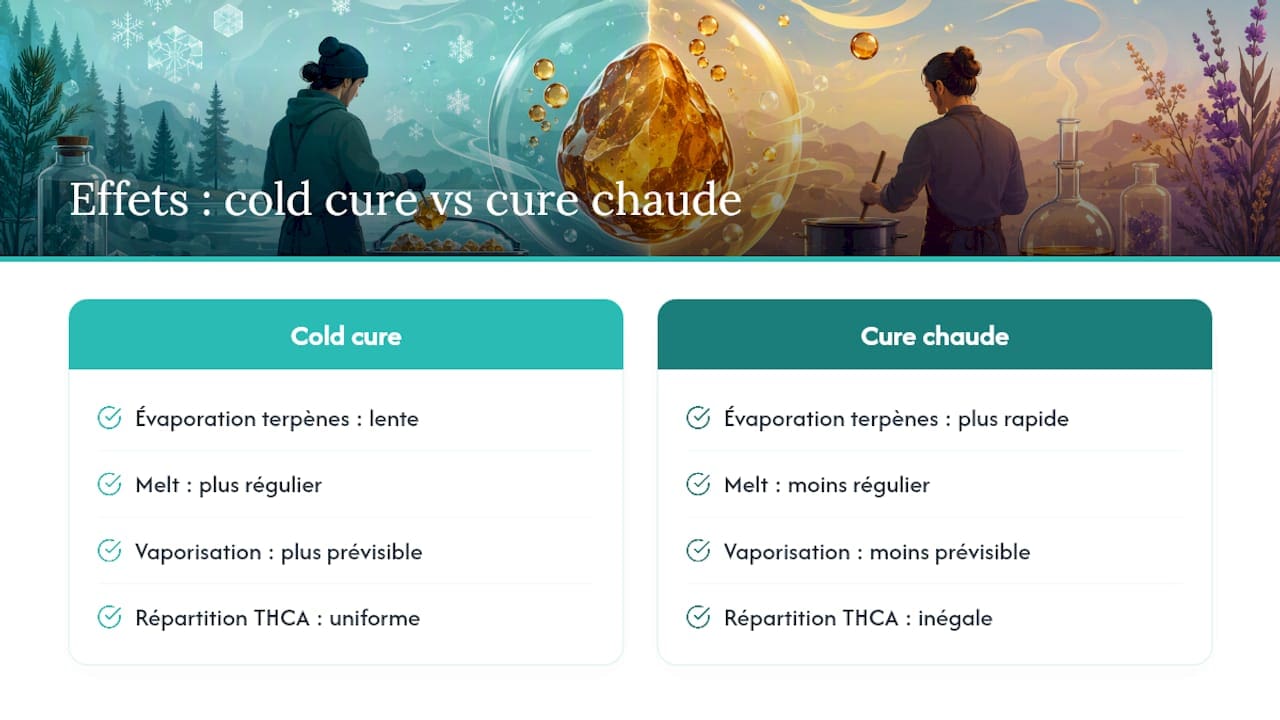 Comparaison entre maturation à froid et à chaud