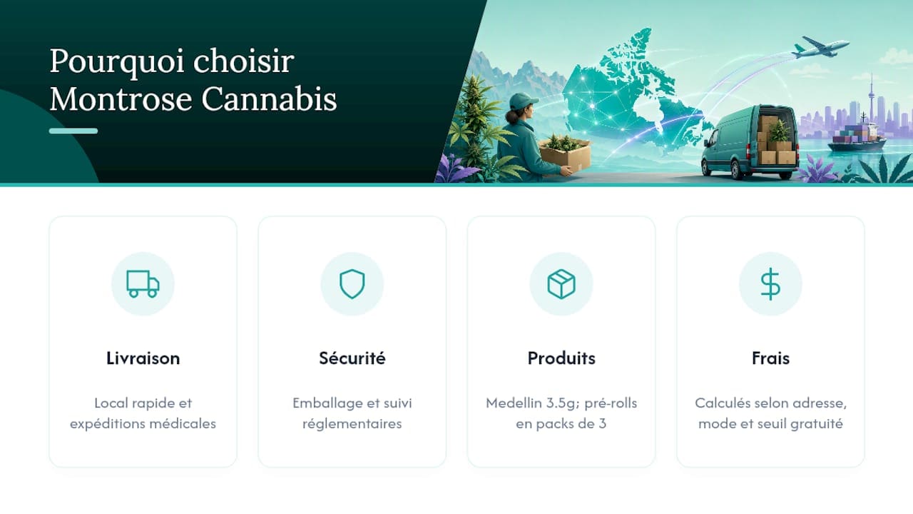 Pourquoi choisir Montrose Cannabis pour simplifier vos frais de livraison — overview diagram