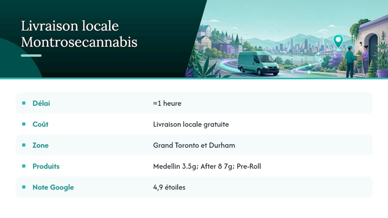 Montrosecannabis : la livraison locale qui évite l'attente — overview diagram