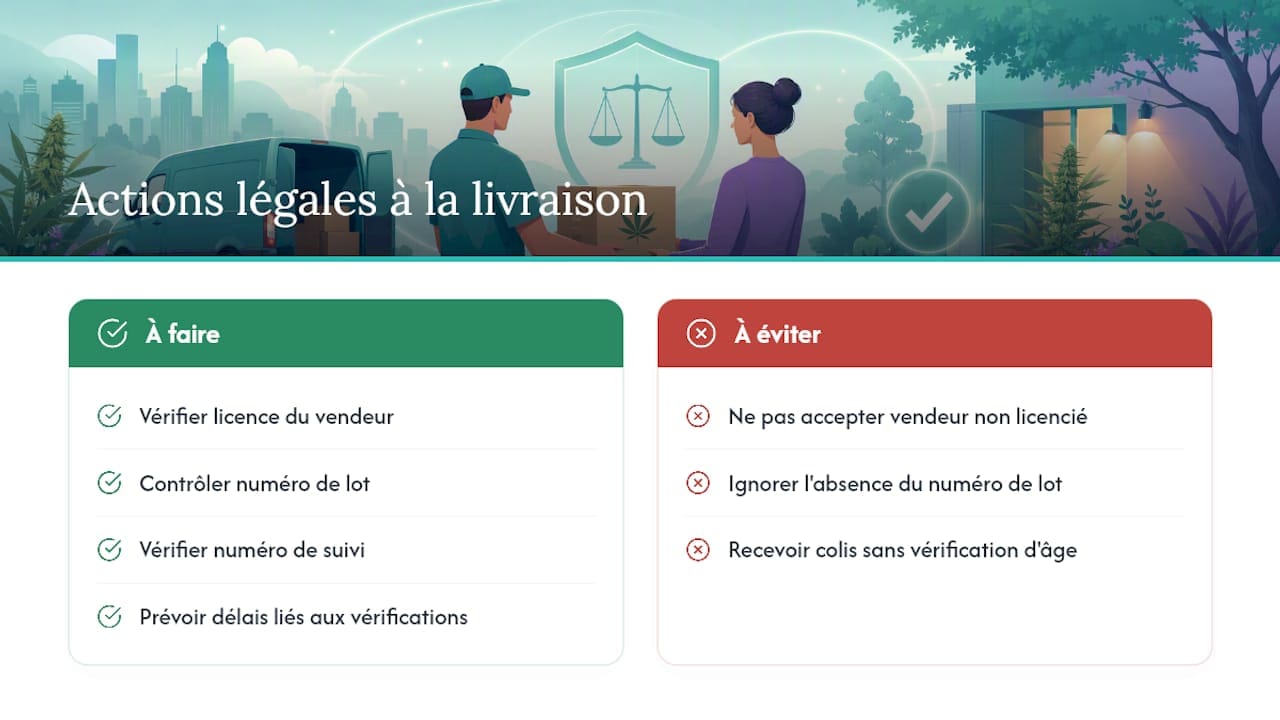 Que dit la loi sur la livraison de cannabis ? — overview diagram
