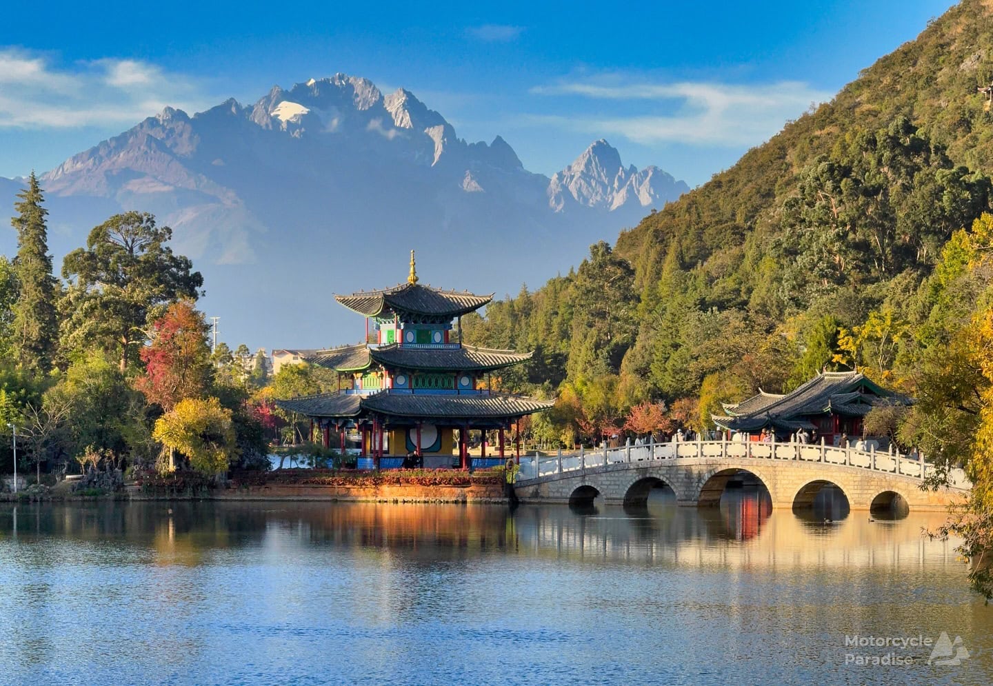 Jade Dragon Snow Mountain. I’m continuing north on my solo China ride. #jadedragonsnowmountain #yunnan #lijiang #chinatravel #motorcycleadventure #motorcycletravel #motorcycletouring #motorcycletrip #motorcycleride #solotravel #solorider #betterthanmountainscanbeonlymountains