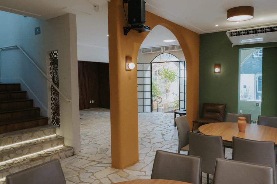 Ambiente interno da Fluê — espaço para eventos em BH