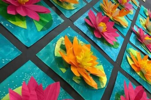 Oficina para crianças inspirada em Monet em comemoração ao Dia das Mães